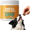 nongxiang Omega 3 Compresse Masticabili per Cani — Integratore con Olio di Pesce, contro Prurito e Perdita di Pelo, per Mantello Lucido e Pelle Sana, 120 Compresse