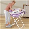 HUOLE Vaschetta Bagnetto Neonato con Supporto-Vasca da Bagno Bambini 1-3 Anni con Termometro Incorporato e Tubo di Scarico - Offri il massimo comfort al tuo bambino (stile 5, 81,5 x 48 x 21 cm, viola)