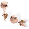 Purelei Ocean Crush Orecchini Donna Orecchini in Acciaio Inossidabile con Ciondoli Marini Stella Marina Vera Conchiglia e Pesce Orecchini Statement per Estate, Vacanze e Occasioni Speciali, normale