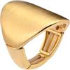 Ecesha Anello elastico regolabile in metallo placcato oro 14 K con spazzola opaca e spazzolata, gioielli da donna per costume da cocktail, 6-9, Metallo, Nessuna pietra preziosa