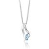 MIORE Collana Donna Argento, Catena con Ciondolo di Topazio Naturale in Argento Sterling 925. Gemma naturale taglio marquise. Catenina Grumetta Cm 45. Pendente Donna anallergico.