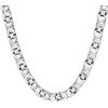 ChainsHouse 10MM Catena Spessa Collana Catenina Uomo Bizantina Collana Uomo Acciaio ad Incastro Collana Uomo Argento 46-76CM Hiphop Punk Collana Nero 18K Oro Solido Non Sbiadisce