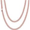BioMag Collana a maglie cubane per uomo e donna, catena in rame da 46/51/56/61 cm, collana cubana Miami, gioiello hip-hop, larghezza 5/7/9/12 mm, regalo, verschieden, Rame, Senza pietre preziose