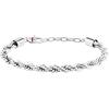 Sector No Limits Bracciale Uomo in Acciaio, Collezione BASIC, Catena Intrecciata