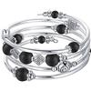 FULU AUTUMN Bracciale di perle in argento per donna, gioielli bohemien, multistrato, regalo per festa delle mere, per la mamma, 7 centimeters, Zinco, Senza Gemme