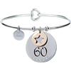 Aloha bracciali per compleanni 18 30 40 50 e 60 con cristalli, in acciaio (60 anni)
