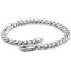 Dankadi Bracciale Uomo Cubano in Argento 925, Larghezze 3mm/4mm/5mm, Catena Maglia Gourmet Lunghezza 16 17 18 19 20 22 23CM - Stile Hip Pop Gioielli di Moda Regali per Papà Fratello Marito, 6.3