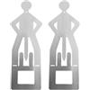LCIEFKAE 2 Pezzi di Umanoide in Acciaio Inossidabile Wurststand, Resistente E Resistente E Creativo Stand Multiuso, Supporto per Hot Dog Divertenti, Accessori per Griglia per Esterni.