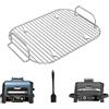 Skyearman Set di griglie in acciaio inossidabile per Ninja Woodfire XL, accessori per griglia a legna compatibili con Ninja Woodfire XL BBQ Grill OG850UK / OG901UK, lavabile in lavastoviglie (griglia per
