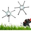 smallwell 2 testine per decespugliatore in filo di acciaio, testa per decespugliatore da 15,2 cm, strumento di ricambio, strumento di ricambio, per rimuovere muschio e ruggine da giardino (6 teste)