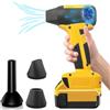 TEPULAS Soffiatore per foglie senza fili, 130000 giri/min, portatile, per batteria Dewalt 18 V-60 V, ventilatore ad aria compressa a 4 velocità per auto, giardino, foglie, barbecue, computer (strumento nudo)