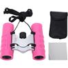 Annadue Binocolo 8x21 per Bambini Dai 3 Ai 12 Anni, Oculare da 1,5 Pollici Binocolo Pieghevole Compatto Antiurto Resistente All'acqua per L'esplorazione All'aperto in Campeggio (PINK)