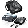Generic Dispositivo di visione notturna IPS da 4 pollici: binocolo digitale a infrarossi con grande schermo, registrazione di foto e video HD 4K; binocolo a doppio scopo per caccia, pattuglie, pesca notturna