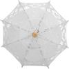 CHEOTIME Ombrello da Sposa in Pizzo, Ombrello da Sposa in Pizzo Decorativo Ombrello Fai da Te Fotografia Prop Ombrello per Decorazione Tea Party Campeggio (Bianco Beige） (Bianca)