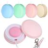 Lurrose Pulitore per Schermi Macaron 4 Pezzi con Microfibra e Spugna, Detergente per Cellulari Portatile con Cordino, per Smartphone, Tablet e Fotocamere, Accessorio per Colore Casuale