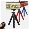AHOLUX Treppiede flessibile per smartphone con telecomando Bluetooth, treppiede universale per cellulare e supporto per fotocamera, mini treppiede per cellulare, fotocamera e GoPro, nero