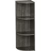 Iris Ohyama Mobile, Libreria, Scaffale Angolare da Parete in Legno, 3 Livelli, Grigio, Polivalente, Modulare, Aperto, Per Soggiorno, Ufficio, Camera, Libri, CD, Decorazioni, Montaggio Facile, CX-3C