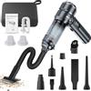 HOVIN Aspirapolvere per Auto - 26000pa Mini Aspirabriciole Senza Fili per Auto, One-Touch Dust Dump con 3 Velocità Motore Brushless, Aspirapolvere Portatile, per PC, Casa, Cucina, Fessure, Angoli