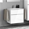 evineo ineo4 mobile La: 74 cm, 2 estraibili, con maniglia, per Geberit Acanto Slim lavabo,, BE0226WH, ineo4 [Mobili da Bagno > Mobili Lavabo]