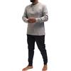 Karelpiù KAREL PIU' Pigiama Uomo Invernale in Cotone Caldo Interlock 100%. Taglie Over Size. Pigiama Lungo Due Pezzi Aperto o Chiuso (IT, Testo, 4XL, Regular, Regular, 117 Grigio)