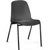 KARISMA - Selena A, Sedia in Plastica Casa/Ufficio/Attesa/Scuola/Bar, Grigio Scuro