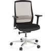 HJH Office 657658 Sedia da ufficio FOUNTAINE Nero Sedia girevole ergonomica, schienale in rete autorigenerante