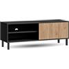 Planetmöbel Liora - Mobile TV, 120 cm, con supporto per TV, 38 x 120 x 44,5 cm, colore: antracite e oro rovere