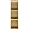 Sxlawesom Nicchia da Parete per Doccia con Luce a LED, Organizzatore da Incasso in Acciaio Inox per Bagno e Cucina(Gold,90x28x12.5cm)