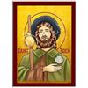 TheHolyArt Icona di San Roch, icona greco-cattolica di San Rocco, arte religiosa bizantina appesa alla parete su icona della targa di legno, regalo religioso, 15 x 21 cm