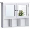 Bath Vida Priano - Armadietto da Bagno a Doppia Anta con Specchio, Montaggio a Parete, Colore: Bianco