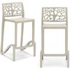 REDÒKASA Sgabello in polipropilene TETI con poggiapiedi H65, MADE IN ITALY, resistenza ai raggi UV, design moderno, ideale per sala da pranzo, cucina, bar, ristoranti o giardino (2, Corda)