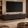 DEZAGCE - Mobiletto TV, Supporto TV, Lowboard per Televisori, Tavolo TV con 3 Cassetti, Tavolo TV, Banco TV, Mobiletto TV con 3 Grandi Cassetti, 180 x 30 x 38 cm, Marrone, MDF