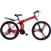 QKDWQZ Bicicletta Pieghevole Per Adulti, 26 Pollici, Velocità Variabile, Doppio Ammortizzatore, Fuoristrada, Con Blocco Ammortizzatore Anteriore, 4 Colori, Adatta Per Altezze 165-185 Cm A,29in