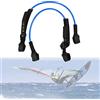 BTOSEP Guinzaglio regolabile di sicurezza per windsurf, 71-86 cm, nero, 2 pezzi, in TPU resistente (blu)