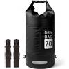 Monwssoe Borse stagne, Borsa stagna Impermeabile Zaino da 20 Litri Borse Roll Top in PVC con Strisce Riflettenti per Kayak, Nuoto, Canottaggio e Spiaggia, Protezione Attrezzatura