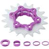 ReachMall Volano singolo, ruota libera 16T/18T CNC in lega di alluminio Dirt Jump Bike, corpo in acciaio inox per mozzo a cassetta, viola