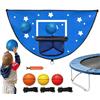 Genérico Pallacanestro per trampolino - Set di cerchio rimbalzante per bambini, grande set da basket per trampolino - per giardino posteriore, area giochi, parco, esterno, interno