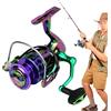 Wectirc Mulinello da pesca - Mulinello per acqua salata - Gear Baitcaster, di baitcasting, progettato per surf, pesce gatto, pesca alla trota, spigola