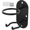 Generic Supporto da parete per mazza da baseball, 12 cm, 2 in 1, sportivi in acciaio, supporto per anelli da baseball, di stoccaggio per bambini, adulti, appassionati di baseball, casa e