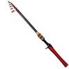 Zpengtai Canna da Pesca Canna da Pesca telescopica 1,8 m/2,4 m alla Carpa in Fibra di Carbonio for la al luccio e Basso(Casting Rod 1.8m)