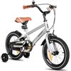 STITCH Vintage - Bicicletta da bambino da 20 pollici per ragazzi e ragazze di 9-11 anni, Bicicletta da bambino da 20 pollici con stabilizzatore e supporto, Argento