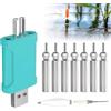 HOVCEH CR425 LED Posa Pesca Batteria Caricabatterie per Paste da Pesca - Batteria Float CR425 Caricatore USB Accessori di Ricarica