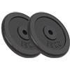 GeenYuu Set di dischi per manubri, 4 x 7,5 kg, in ghisa con verniciatura a fuoco, diametro del foro da 30 mm, diametro 25,3 cm, per allenamento a casa e in palestra