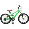 QUAHEAS Mountain bike 20 pollici per bambini 5-8 anni verde con telaio in acciaio, cambio a 6 marce, sospensione anteriore, manubrio e sella regolabili, per esterni e fuoristrada