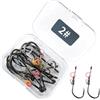 Generic Ami per gamberetti, set da 10 pezzi di attrezzatura da pesca in metallo resistente all'erosione, a testa piatta, per pesca alla carpa, spigola, surf, casting, drop shot, acqua salata, lago, fiume