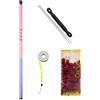 Wectirc Canna da pesca telescopica, canna corta per gamberetti, antiscivolo, per principianti, da viaggio, per campeggio, kayak, surf, riva in acque profonde, pesca con mosca, pesca sul lago, fiume