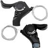 Kronabelle Set di 2 leve del cambio per mountain bike, sistema di rapporto di velocità 3 x 7, display chiaro della scala, plastica leggera e metallo, cambio rapido della marcia, compatibile con mountain bike