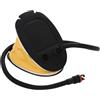 QUAHEAS Pompa a pedale in PP e PE, 26 x 18 cm, con tubo da 135 cm, grigio e giallo, comprimibile, per materassi ad aria, tappetini da yoga, SUP, materassi ad aria, facile da trasportare per casa