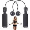 Générique Wireless Jump Rope, Training Wireless Skipping Ropes, 360° Rotating Weighted Ball Handles, Cordless - Design Lightweight portatile, 1 set nero, per interni esterni Fitner