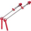 Lxwraptorial Leva per ASSE Passante in Lega di Titanio Ultraleggera a sgancio rapido, di Ruote per Bicicletta con sgancio rapido per Mountain Bike, 105 mm Anteriore e 145 mm Posteriore, (Rossa)